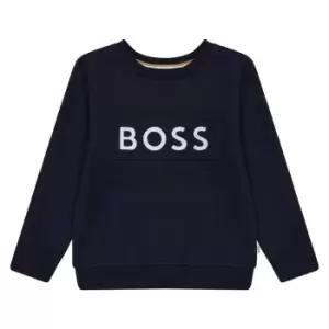 Boss Logo Crew Sweater Junior Boys - Blue