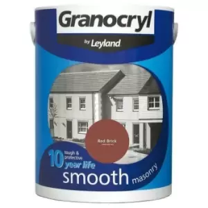Granocryl Smooth Exterior Masonry Paint - 5L - Red Brick - Red Brick