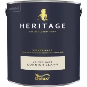 Dulux Heritage Velvet Matt Cornish Clay Matt Emulsion Paint 2.5L