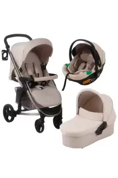My Babiie MB200i Billie Faiers Beige Boucle iSize Travel System - Natural