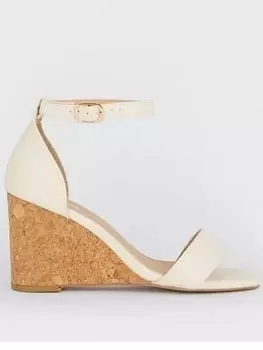 Dorothy Perkins Barley There Wedges - Cream, Size 7, Women