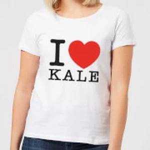 I Heart Kale Womens T-Shirt - White - 4XL