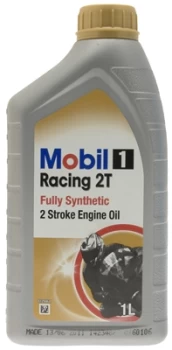 1 Racing 2T - 2 Stroke - Fully Synthetic - 1 Litre 142348 MOBIL
