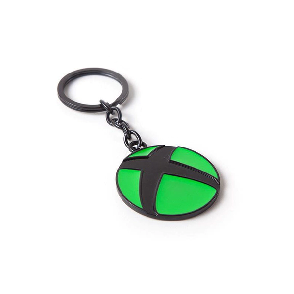 Microsoft - Logo Unisex Pendant With Chain Keyring - Green/Black