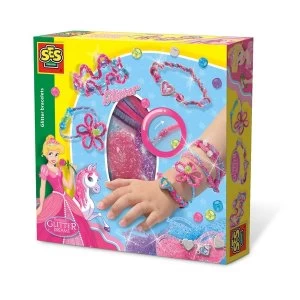 SES Creative - Childrens Glitter Dreams Princess Glitter Bracelets Set 4-12 Years (Multi-colour)