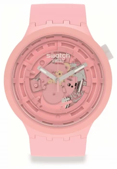 Swatch BIG BOLD NEXT C-Pink Pale Pink Silicone Strap Watch