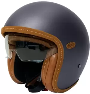 Premier Vintage Platinum U17 BM Jet Helmet, grey, Size L, grey, Size L