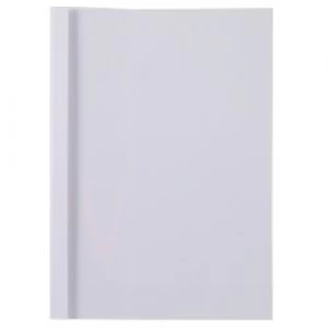 GBC A4 Linen Thermal Binding Covers White 8mm 150 Microns Up To 80 Page Capacity 100 Per Pack