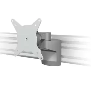Dataflex VIEWLITE monitor arm, for rail systems, silver/white