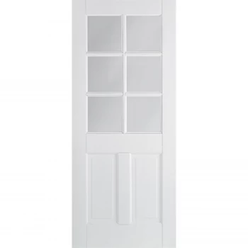 Canterbury Internal Glazed Primed White 2 Panel 6 Lite Door - 762 x 1981mm