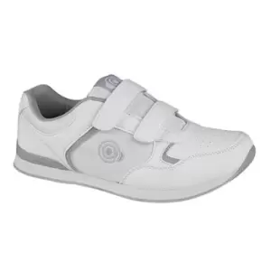 Dek Mens Drive Touch Fastening Trainer-Style Bowling Shoes (10 UK) (White/Grey)