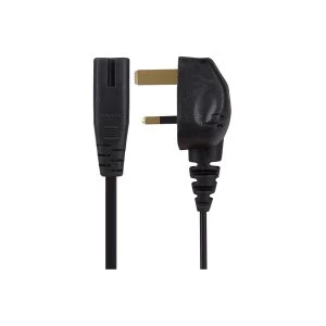 Maplin Power Lead IEC C7 Fig 8 2 pin plug to UK 3 pin plug 2m 3amp