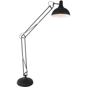 Sienna Office Magna Task Floor Lamp Black Matt, Steel