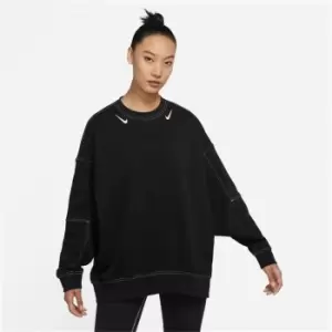Nike Swoosh Fleece Crew Sweater Womens - Black