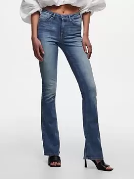 Only Mid Rise Flare Jeans - Blue Size S, Inside Leg 32, Women