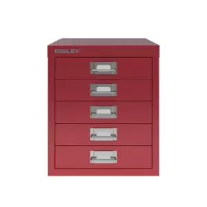 Bisley 5 Drawer Cabinet, Cardinal Red