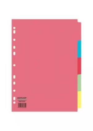 Divider 5 Part A4 155gsm Card Assorted Colours
