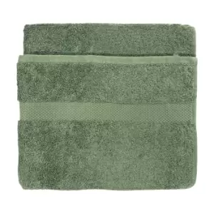 Loft Combed Cotton Bath Towel Eucalyptus