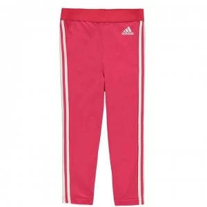 adidas Girls 3-Stripes Leggings Slim - Pink/White