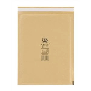 Jiffy Airkraft Size 5 Postal Bags Bubble lined Peel and Seal 260x345mm Gold 1 x Pack of 50 Bags