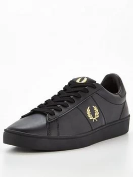 Fred Perry Spencer Leather Trainers - Black, Size 10, Men