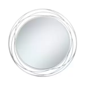 Pacific Antique Silver Metal Round Wall Mirror