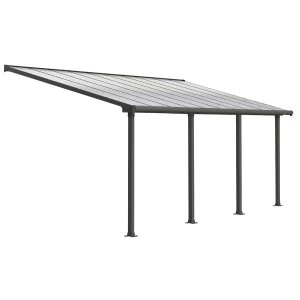 Palram Olympia Patio Cover 3m x 6.1m - Grey Clear