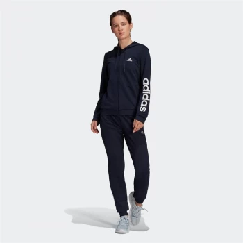 adidas Essentials Logo French Terry Tracksuit Womens - Legend Ink / White