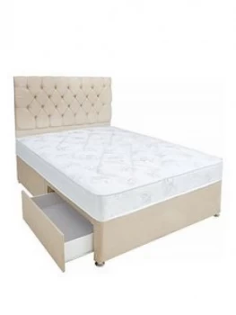Airsprung New Victoria Ortho Divan Bed With Storage Options - Natural, Grey