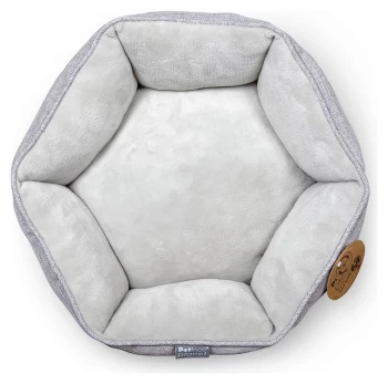 Petface Planet Grey Eco Hex Dog Bed - Large