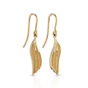 JG Signature 9ct Gold Wing Drop Earrings