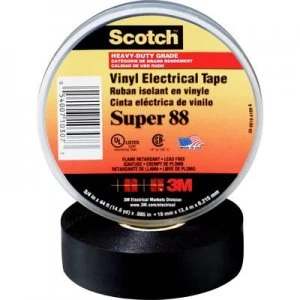 3M SUPER88-19X20-B Electrical tape Scotch Black (L x W) 20 m x 19mm