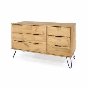 Augusta 3 Plus 3 Drawer Wide Chest of Drawers, Pine