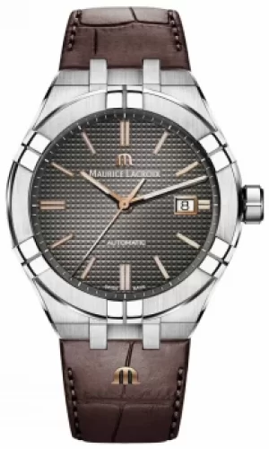 Maurice Lacroix Aikon Automatic Brown Leather Strap Watch
