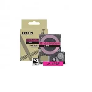 Epson LK-4PBF Black on Fluorescent Pink Tape Cartridge 12mm -