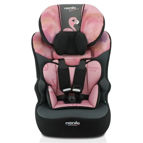 NANIA Race I Flamingo Adventure 76-140cm Car Seat 1 Pink 40717106027