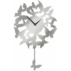 Butterflies Stainless Steel Wall Clock - Premier Housewares