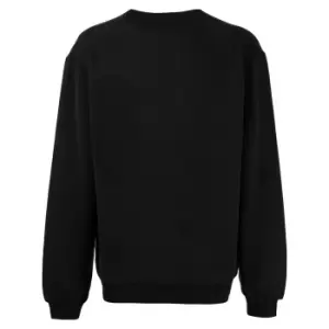 UCC 50/50 Mens Heavyweight Plain Set-In Sweatshirt Top (S) (Black)