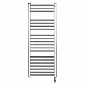 Elnur 500W Chrome Heated Towel Rail With Thermostat and Manual Temperature Selector
