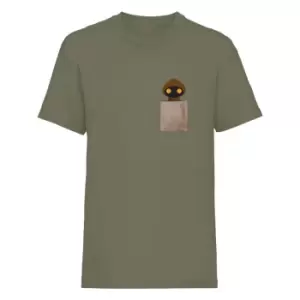 Star Wars Unisex Adult Jawa Pocket T-Shirt (M) (Military Green)