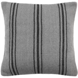 Drifthome - Drift Home Brinley Woven 100% Recycled Eco-Friendly Cotton Rich Filled Cushion, Grey, 43 x 43 Cm