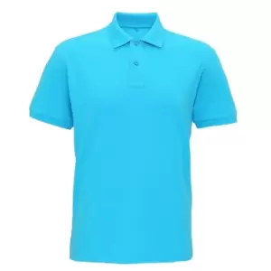 Asquith & Fox Mens Super Smooth Knit Polo Shirt (L) (Turquoise)