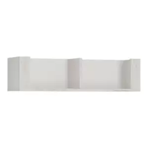 Angel 84Cm Wall Shelf In White Craft Oak Effect