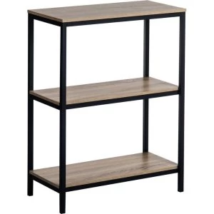 Teknik Industrial Style 2-Shelf Bookcase - Oak/Black