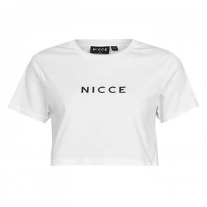 Nicce Nicce Central Logo Crop Top Womens - White