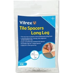 Vitrex Long Leg Tile Spacers 2mm Pack of 2000