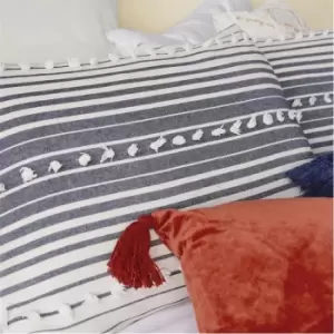 Peri Home Yarn Dyed Tufted Stripe Std Pillowcase - Blue