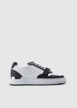 Mallet Mens Hoxton Wing Trainers In White/Navy