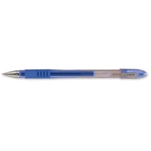 Pilot G-107 Grip Gel Rollerball Pen Fine 0.7mm Tip 0.4mm Line Blue Pack of 12 Pens
