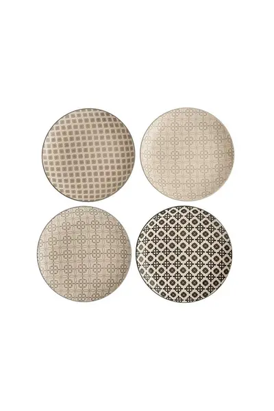 Hestia Set of 4 Tile Pattern Side Plates Multi